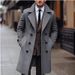 Loom Loom 2024 European Size Autumn Winter Men's Wool Coat Double Breasted Long Woolen Overcoat_viptrois.com