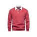 Pure 2025 New Autumn Long Sleeve Polo Collar Trendy European Size Export Men's Sweatshirt Casual Versatile Men_viptrois.com