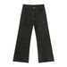 Men's Clothing Trendy Retro Stitching Beaded Jeans Designed Loose Flared Straight Pants_viptrois.com