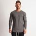 Cross-border Fitness Long-sleeved T-shirt Slim-fitting Sweat-absorbing Breathable Bottoming Shirt Cotton Light Plate Solid Color Top Foreign Trade_viptrois.com