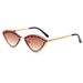 New metal cat eye with small frame and trimmed edges, sunglasses for women's trendy street photography glasses_viptrois.com