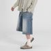Men's Clothing Denim Shorts Men's Summer Loose Casual Mid Length Pants Niche Cropped Pants_viptrois.com