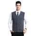 Men's Men's Wool Blended V Neck Knitted Cardigan Vest Cardigan Sweater Colorblock Casual Sleeveless Vest_viptrois.com