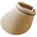 UK 2024 New Style Two-tone Ring Casual Versatile Straw Topless Headband Protection Sun Hat_viptrois.com