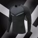 Men's Quick-Dry Long Sleeve Workout Shirt – Breathable Polyester-Spandex Blend For Running & Gym (Black/White, XS-XXL EU/US Sizing)_viptrois.com