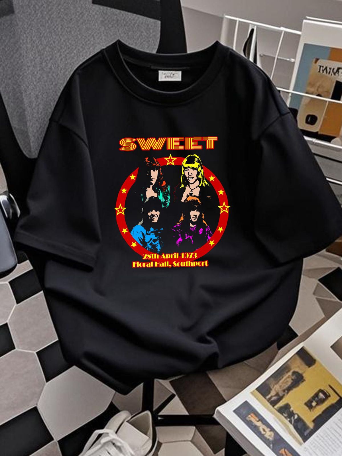 Sweet Band Tour Music T Shirt All Size S To 5XL Unisex Slightly Graphic Stylish Versatile Comfortable Top For Everyday Wear Stretched Streetwear_viptrois.com