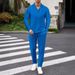 Men's Clothing Waffle-Knit Blazer & Pants Set – Premium Textured Suit For Men (Khaki/Black/Navy, S-XXXL)_viptrois.com