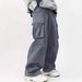 Men's Clothing New Three Dimensional Pocket Overalls Trendy Functional Lace Up Loose Casual Pants For Men Loose Hot Selling_viptrois.com