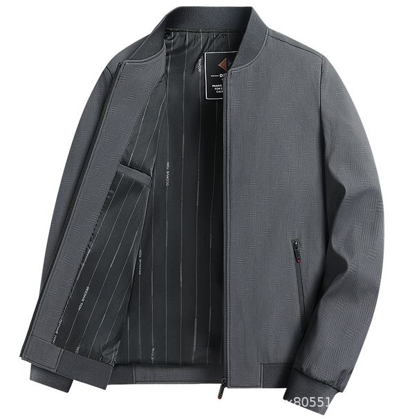 Senior Civil Servant Administrative For Men, Spring And Autumn, Middle-Aged Dad, Business Baseball Collar, Textured_viptrois.com