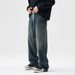 Men's Clothing & Archer0603 & Japanese Style Trendy Cargo Pants Straight Leg Wide Leg Jeans Men's Logging Pants Patchwork Drawstring Style Pants_viptrois.com