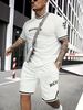 Men's Clothing Summer Fashion T Shirt Running Fitness Round Neck Short Sleeve Men's Street Sports 2 Piece Set_viptrois.com