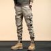 Retro Heavyweight Multi Pocket Overalls Men's Trendy Loose Straight Drawstring Pants Wide Leg Cross Border Casual Pants_viptrois.com