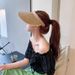 Design Handmade Woven Lafite Grass Top Travel, UV Resistant, Shading, And Sun Protection Hat For Children_viptrois.com