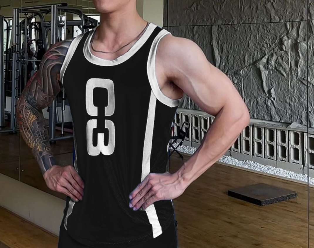 Baskeball Spors Ves Men American Syle Thin Running Finess Sleeveless Training Loose Compeiion Shooing Cover_viptrois.com