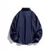 New Handsome Lapel Neck Versatile Loose Cotton Long-sleeved Shirt Simple Color Matching Casual Shirt Jacket Men_viptrois.com
