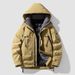 Men's Clothing Winter Workwear Down Jacket Short Style Casual Fashion Hooded Parka With 700FP White Duck Down, Waterproof Windproof Thickened Coat_viptrois.com