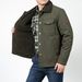 Men's Fleece-Lined Winter Jacket – Thickened Polyester Coat With Multiple Pockets (M-6XL, Khaki/Army Green/Navy Blue)_viptrois.com