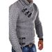Men's Twisted Knit Lapel Sweater Coat – Thick Winter Pullover, Loose Fit Thermal Underwear, European & American Style (M-3XL)_viptrois.com