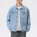 Men's Clothing Plus Size Fashion Washed Heavy Denim Jacket Men's Loose Large Size Autumn New Casual Versatile Lapel Jacket_viptrois.com