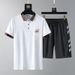Men's Clothing Men's Summer Ice Silk Breathable Casual Sports Suit Slim Fit Fashion Round Neck Short Sleeve Polo Shirt Stretch Quick Drying Pants_viptrois.com