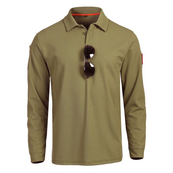 Men's Clothing Physical Training Long Sleeved T Shirt Military Fans Outdoor Development Training Clothing Factory Direct Sales Lapel_viptrois.com