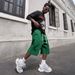 New Cross-border Casual Versatile For Summer, Trendy Brand Ins Hip-hop High Street Loose Drawstring Sports Shorts_viptrois.com
