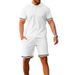 Summer Men's Short Sleeved Polo Shirt And Shorts Set Casual Sports Two Piece Suit_viptrois.com