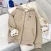 New Fleece-Lined Thickened Hooded Lamb Wool Sweatshirt For Women, Autumn Winter Couple Style, Loose And Warm Long-Sleeve_viptrois.com