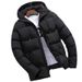 Men's Winter Hooded Puffer Jacket - Lightweight Quilted Coat, Loose Fit Short Style, Casual Streetwear (Grey/Black/Burgundy/Navy)_viptrois.com