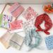 55 Cotton Linen Polka Dot Small Square Women, Korean Style Fashionable Versatile Neck Scarf, Hair Band, Fashion Scarf_viptrois.com