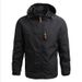 Men’s Windproof Trench Coat – Lightweight Water-Resistant Hooded Jacket For Spring & Fall (Tech-Fabric, Stand Collar, Slim Fit, Outdoor )_viptrois.com
