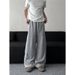 Men's Streetwear Baggy Cargo Pants With Wide Leg & Structural Tailoring – Casual High Waist Sweatpants In Grey & Black_viptrois.com