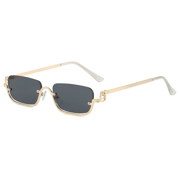 Square Small Lower Half Frame 2025 New Style Men Metal G Brand Sunglasses For Women_viptrois.com