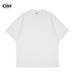 Men's Clothing Solid Color T Shirt High Street Vibe Trendy Brand Heavy Short Sleeve Loose Cleanfit Men's Top_viptrois.com
