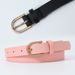 New minimalist buckle fashionable solid color women's with high-end decoration and versatile jeans belt_viptrois.com