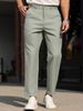 Men's Business Casual Dress Pants – Slim Fit Poly-Viscose Blend Trousers (S-XXL, Khaki/Black/Gray/Blue/White/Green)_viptrois.com