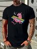 Analog Synth Cat Retro Synthesizer Music Producer Funny Gift T-Shirt Size S-5XL Homme Designer Clothes Comfortable Unisex Stretched Versatile_viptrois.com