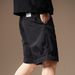 Men's Trendy Work Shorts Outdoor Loose Fit Summer Thin Ice Silk Five Point Mid Length_viptrois.com