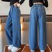 Children's Pants Girls Jeans Spring And Autumn Style Girls Big Children Wide Leg Pants Children's Spring Straight Pants Korean Style Trend_viptrois.com