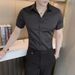Men's Slim Fit Long Sleeve Shirt – Black & White, Business Casual Button-Down Shirt For Work & Office (S-5XL)_viptrois.com