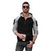 Men's Zip-Up Hooded Sweatshirt With Arm Pockets - Thick Fleece Lining, Winter Casual Pullover For Outdoor & Gym_viptrois.com