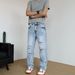Men's Street Style Casual Ripped Straight Leg Jeans Loose Fitting Distressed Pants American Style Spring Summer_viptrois.com