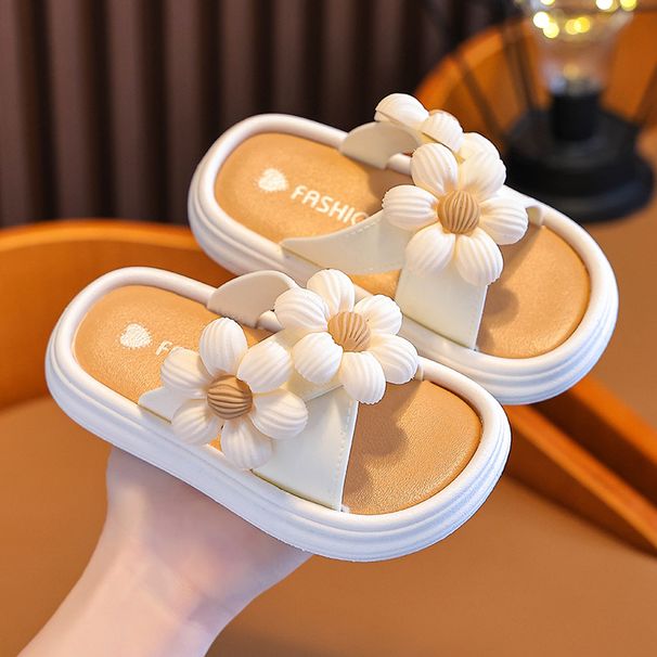 Girls' Summer Sandals - Non-Slip Soft Sole Flower Design Beach Sandals For Toddler To Big Kids, Mother-Daughter Matching_viptrois.com