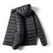 Men's Lightweight Down Jacket With Hood - 90% White Duck Down Fill, Waterproof & Windproof, Outdoor Short Coat For Hiking, Travel, And Daily Wear_viptrois.com