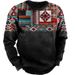 2026 Spring, Autumn And Winter European And American Unhooded Crew Neck Long Sleeve Printed Men's Sweater_viptrois.com