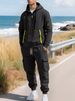 Men's Clothing New Autumn And Winter Men's Plus Velvet Zipper Sweatshirt Fashion Hoodie Multi Pocket Kahart Overalls Suit_viptrois.com