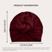 New solid color ethnic Baotou hat three dimensional twist ball turban hat_viptrois.com