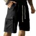 Men's Casual Tactical 5-Point Shorts Style Outdoor Workwear Loose Fit Cotton Linen Bamboo Blend Stretch For Sports_viptrois.com