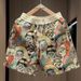 Men's Summer Casual Fashionable Korean Style Straight Leg Trendy Beach Shorts Five Point Pants Thin_viptrois.com