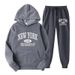 Pure New Cross-Border European And American Men's Hoodie Sweatshirt Fashion Printed Two-Piece Casual Sportswear Set For Men_viptrois.com